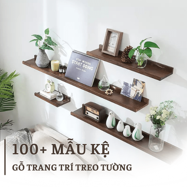 100+ MẪU KỆ GỖ TRANG TRÍ TREO TƯỜNG THEO XU HƯỚNG HIỆN ĐẠI